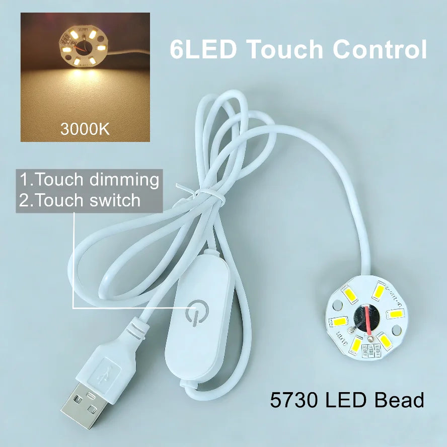 5V USB RGB LED Light Board - Dimmable Touch Control Gradient Light with Remote for DIY Model Displays