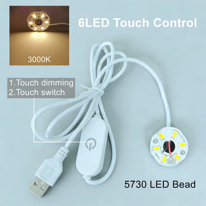 5V USB RGB LED Light Board - Dimmable Touch Control Gradient Light with Remote for DIY Model Displays