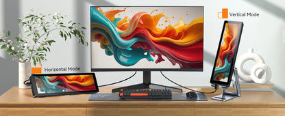8.8 Inch HDMI Touch Screen Monitor – Long Wide Display with Case, PC Temperature Sensor Panel & Small Extender Monitor