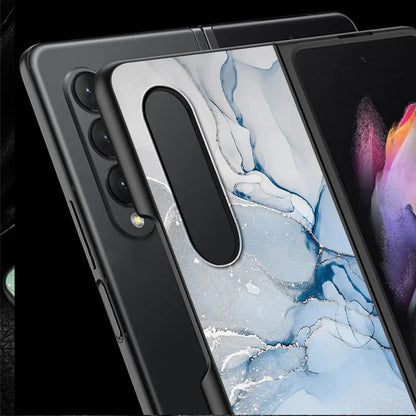 Granite Marble Shockproof Case for Samsung Galaxy Z Fold 3/4/5/6 5G – Protective Cover Funda