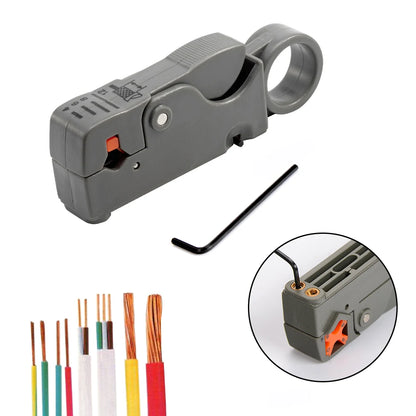 Wire Stripping Pliers - Stainless Steel Insulated Cable Stripper with Hex Wrench for Electrical Work