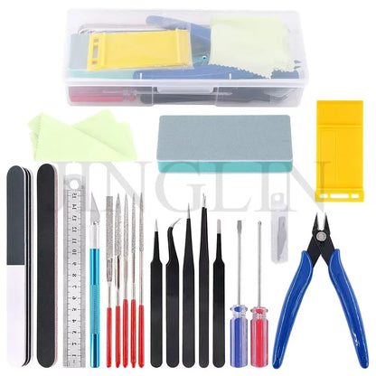 3D Printer Tool Kit – Electronic Wire Pliers, Trimming Knife, Scraper, Deburring Cutter & Tweezers Set