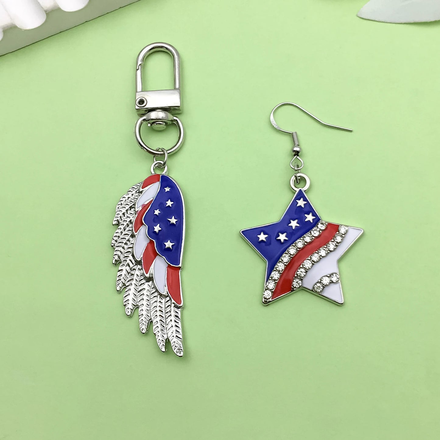 10/13pcs Enamel Flag Charms - Alloy Independence Day Pendants for DIY Bracelets Necklaces & Jewelry Making