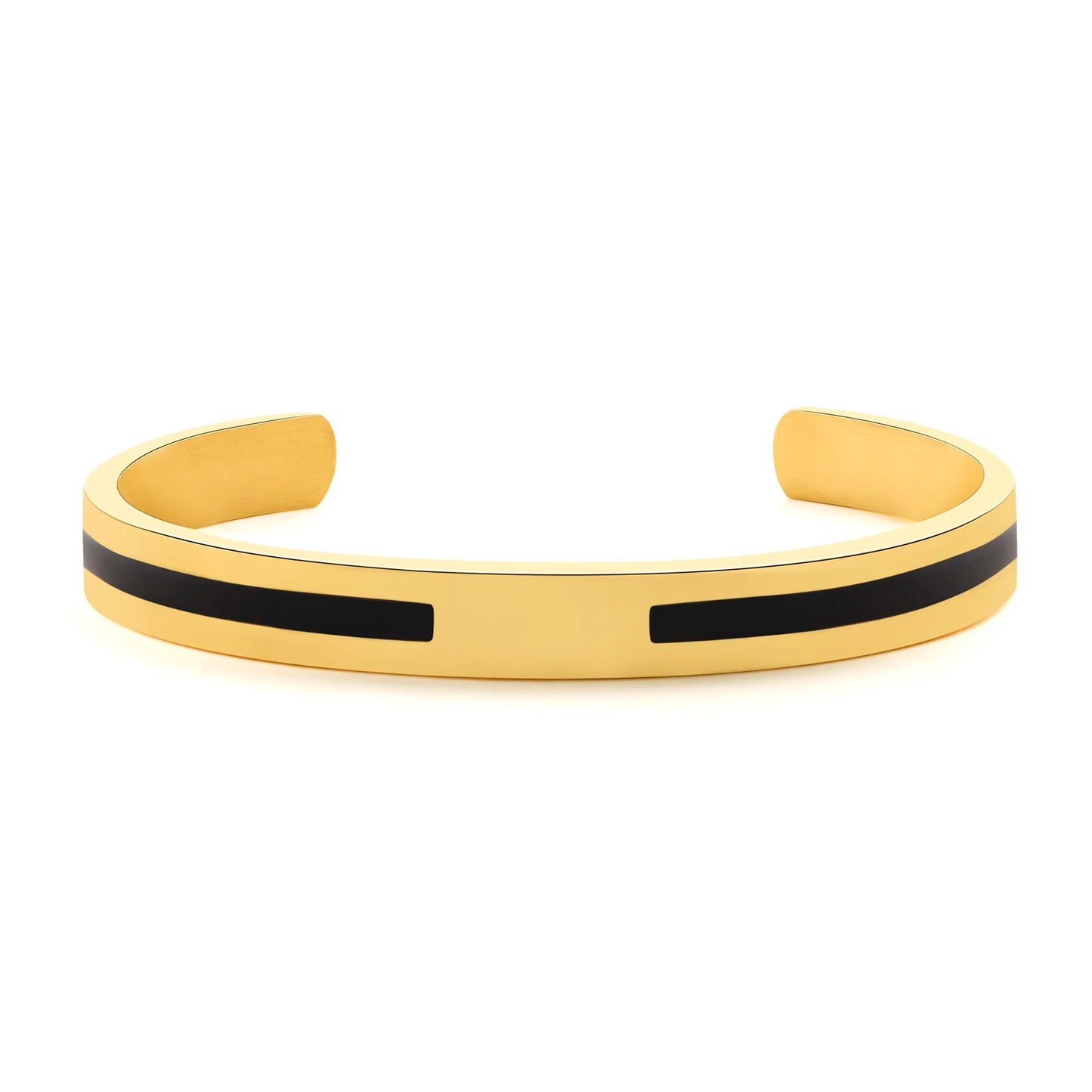Men's Enamel Bangle - Viking Logo Cuff Bracelet, Stainless Steel Minimalist Bangle for Gentlemen