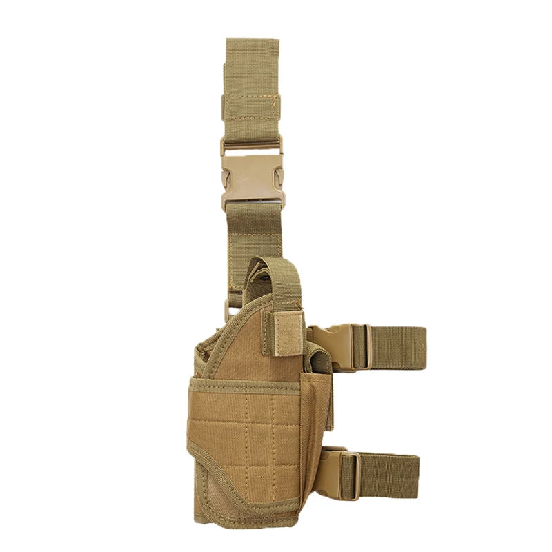 JSJM New CS Tactical Gun Holster - Right Handed Thigh Pistol Bag Pouch with Legs Harness, Suitable for All Handguns, Hunting Accessory