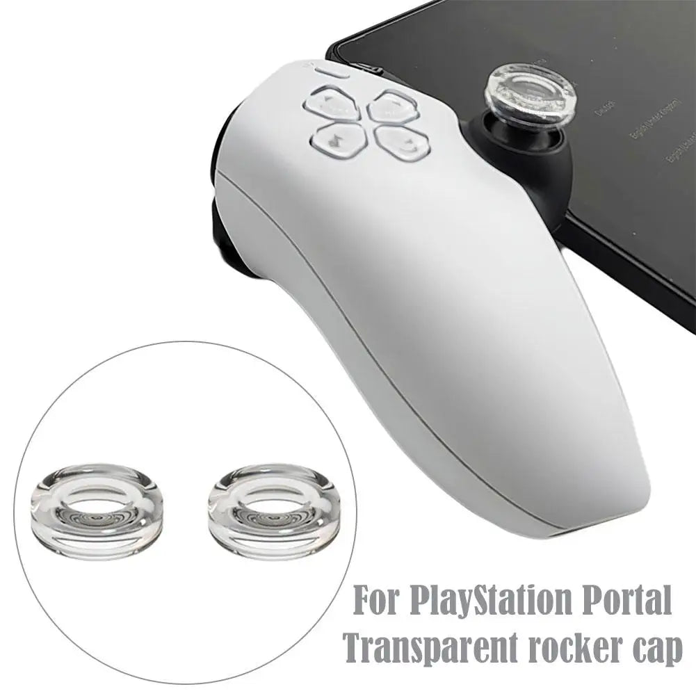Rocker Cap for PlayStation Portal - Transparent Liquid Silicone Game Controller Cover & Thumb Grip for PS5