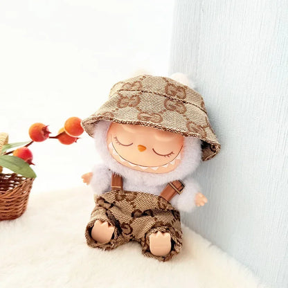 Anime Labubu Doll Clothes – Fashion Overalls for Labubu Idol V1/V2 Plush Dolls, 15cm/17cm Universal Accessories