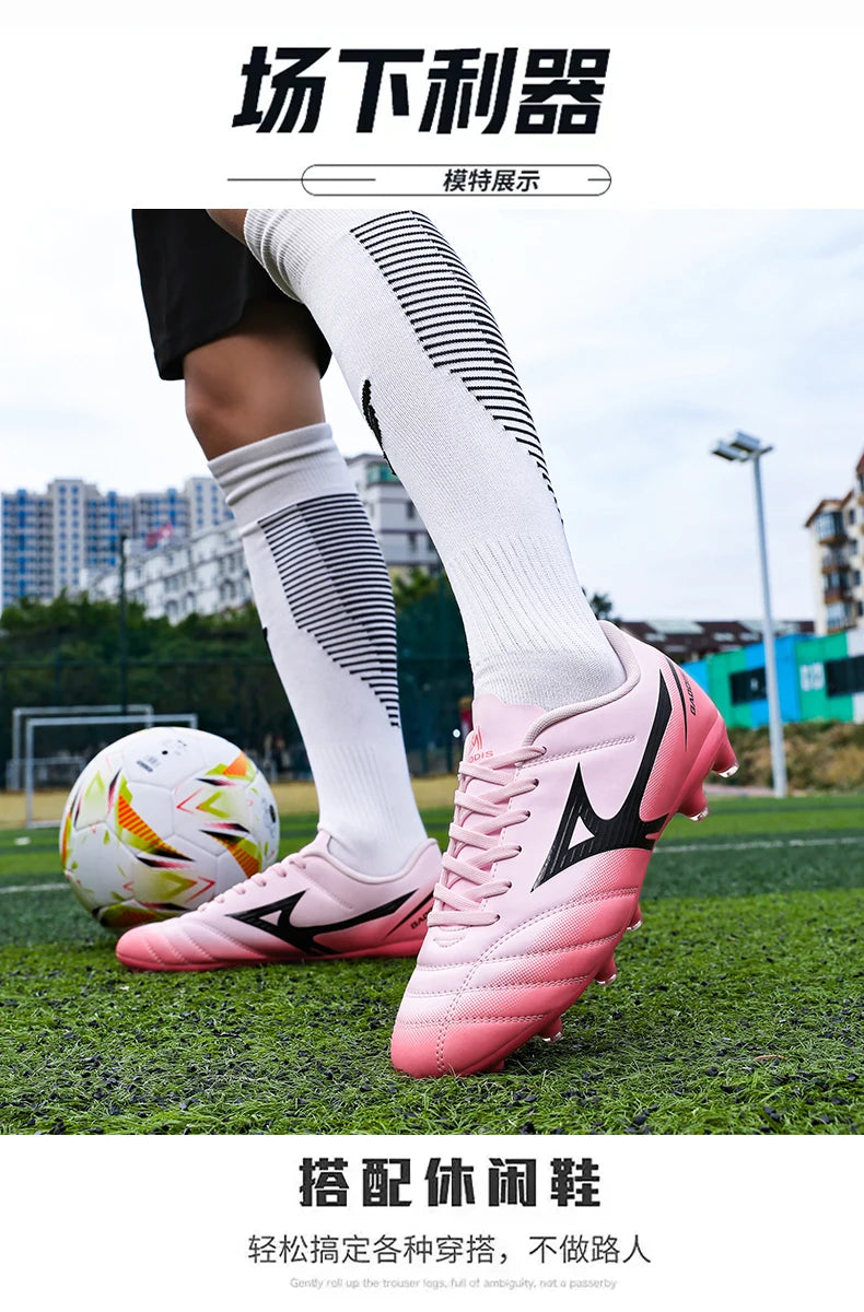 Men’s Football Soccer Cleats – Studded Indoor/Outdoor TF & FG Training Shoes