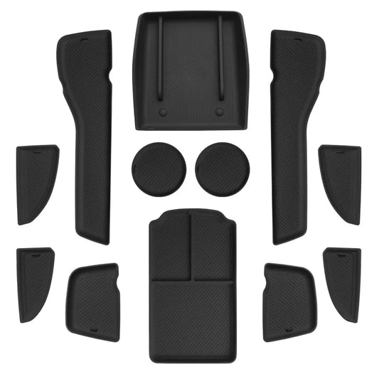 Honda Civic 11th Gen 2022–2025 Door Groove & Cup Mat Set – 12PCS Silicone Non-Slip Car Interior Storage Mats