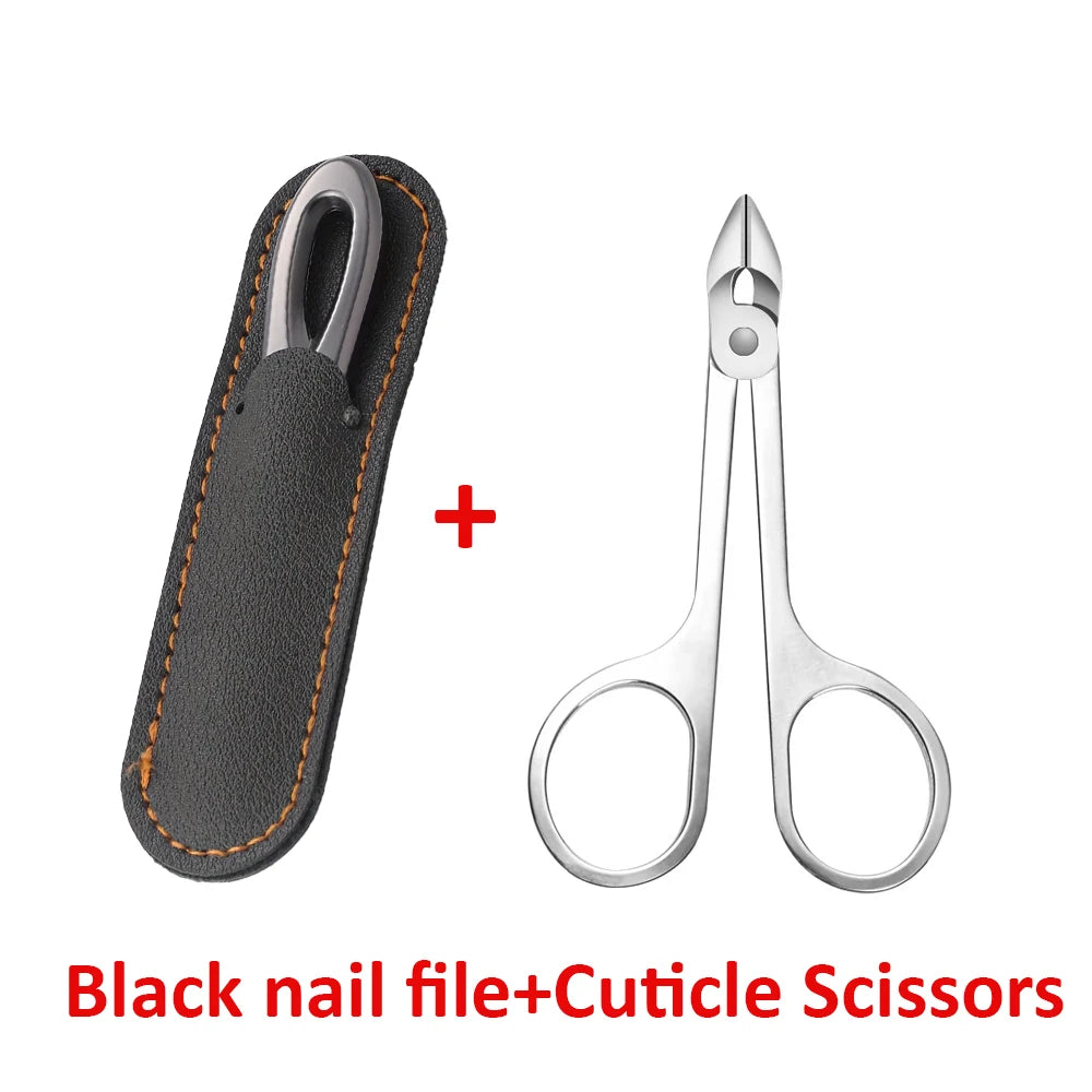 Stainless Steel Diamond Grit Nail File – Durable Hypoallergenic Nail Care Tool for Fingernails & Toenails, Ideal for Hard & Thick Nails