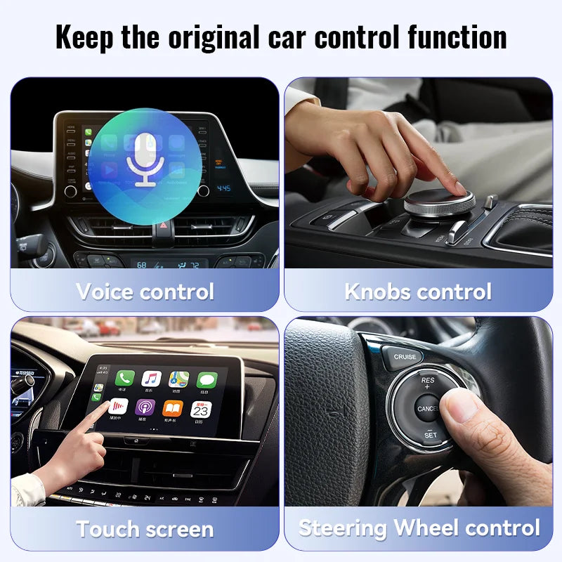 XUDA AI Box - Wired to Wireless CarPlay and Android Auto, Retain Original Car Control Functions, 2024 New Mini 2-in-1 Box