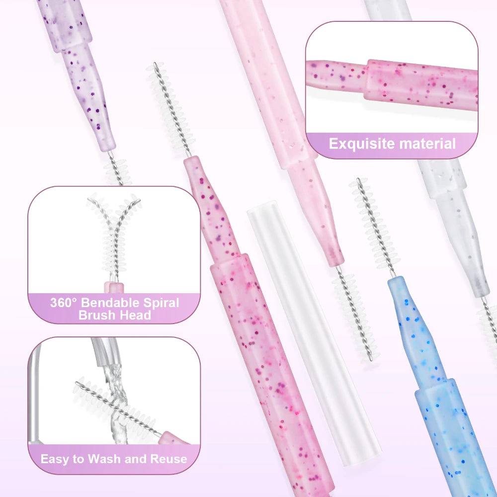 MAYOOC Mini Eyebrow Brush – Disposable Brow Lifting & Perm Brushes, Bendable Micro Eyelash Applicators Tools