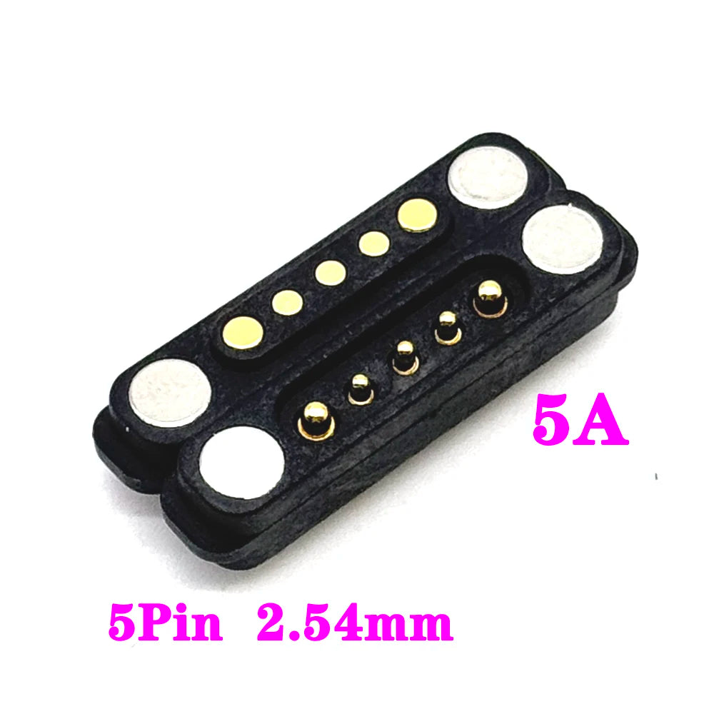 Magnetic Pogo Pin Connector - 5A Waterproof High-Current Spring Probe Male Female DC Charging Connector, 2/3/4/5/6/7/8 Pin