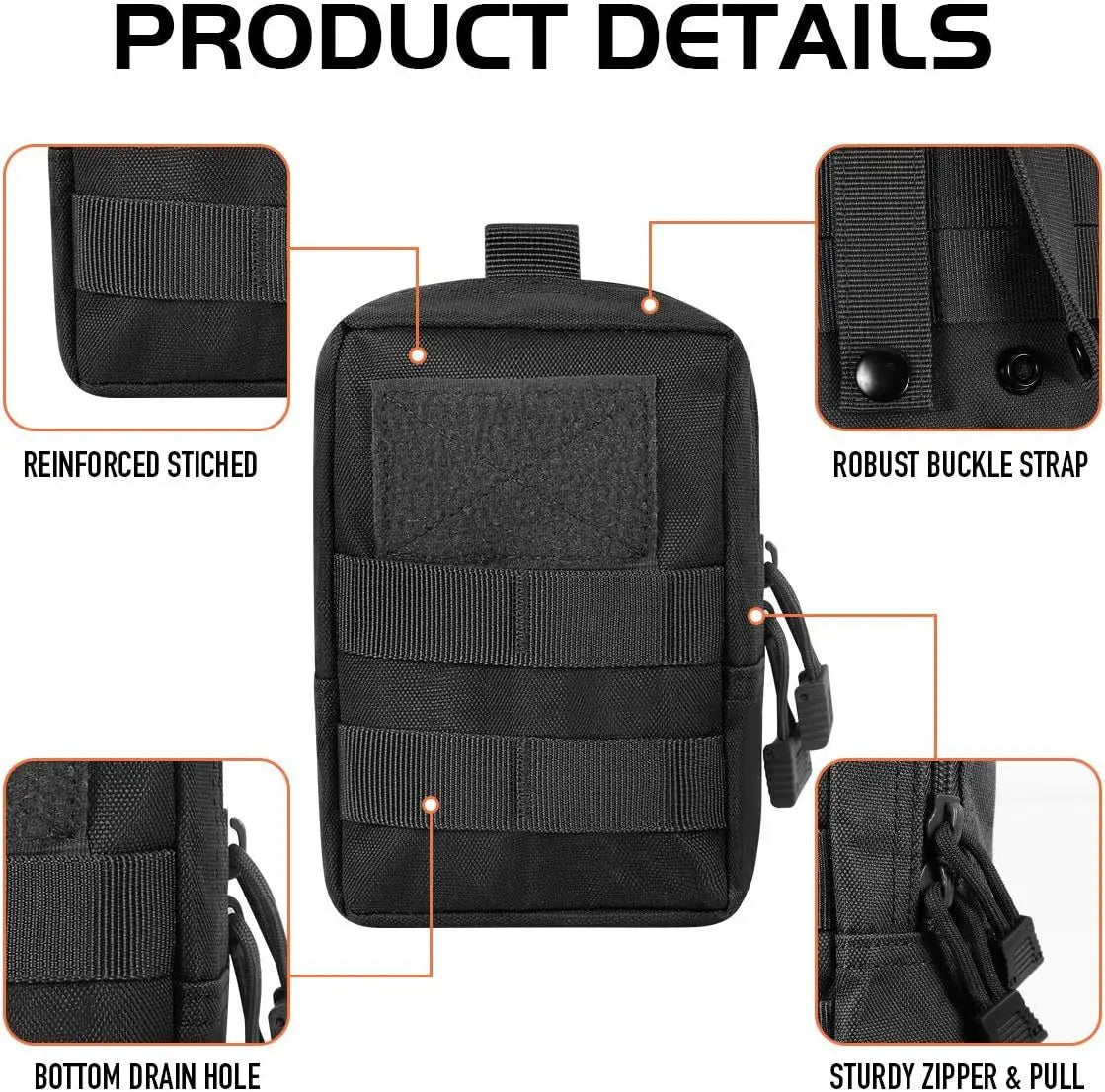Outdoor Molle Waist Bag – Utility EDC Tool Pouch, Phone Holder for Hiking, Camping & Hunting