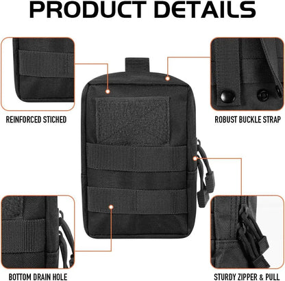 Outdoor Molle Waist Bag – Utility EDC Tool Pouch, Phone Holder for Hiking, Camping & Hunting
