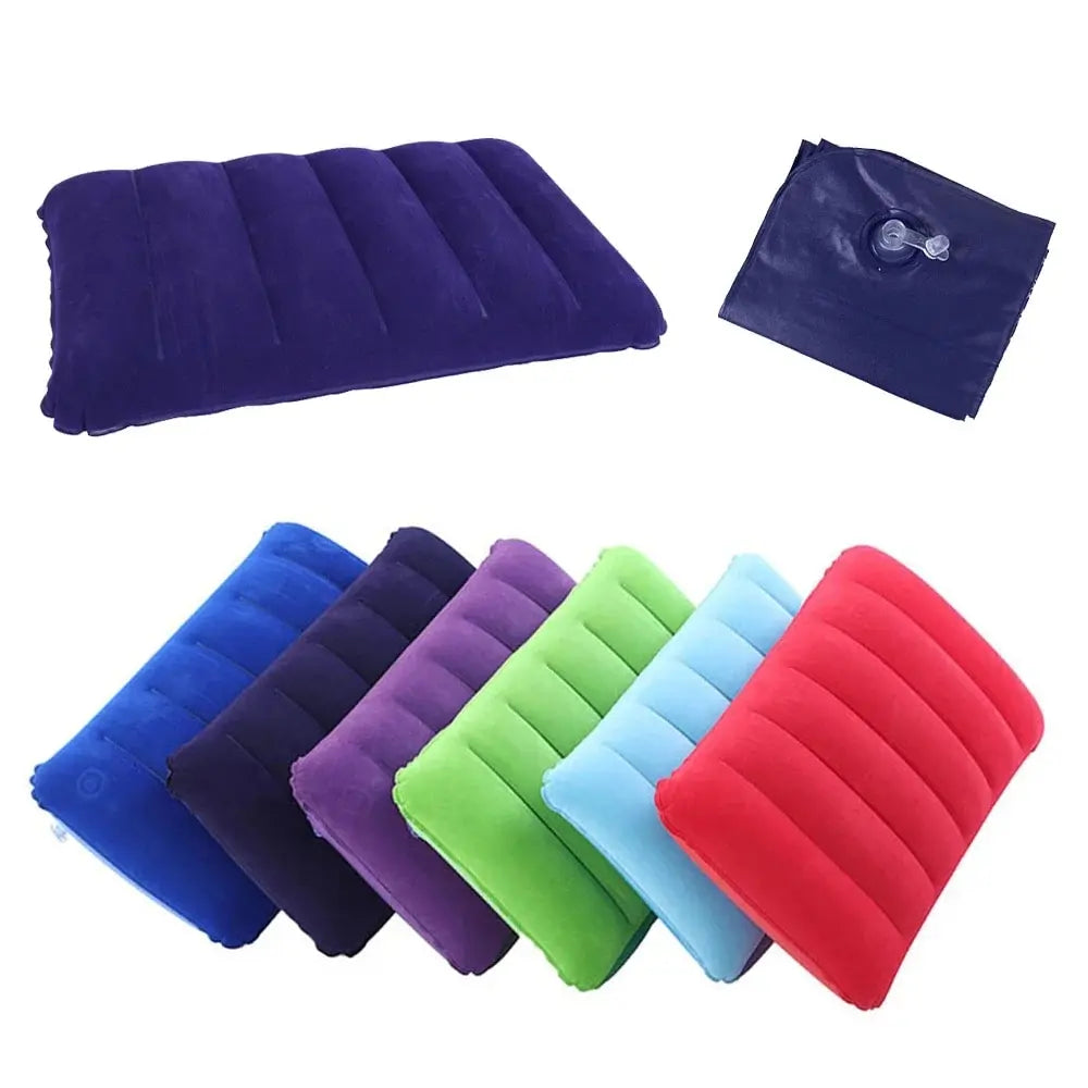 47x30cm Air Cushion Pillow - Folding Inflatable Travel Pillow, Outdoor Camping Sleep Cushion, Backrest Head Rest