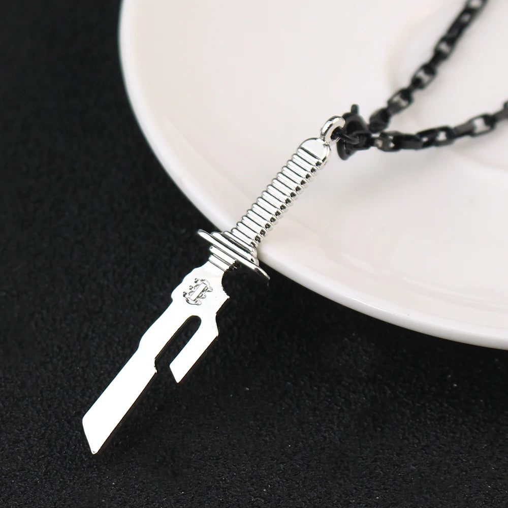Jujutsu Kaisen Fushiguro Toji Sword Necklace - Spear of Tianri Knife Cosplay Pendant Choker Jewelry for Fans