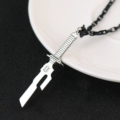 Jujutsu Kaisen Fushiguro Toji Sword Necklace - Spear of Tianri Knife Cosplay Pendant Choker Jewelry for Fans