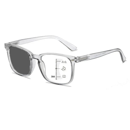 2024 Photochromic Anti-Blue Reading Glasses – Multifocal Presbyopic Eyewear with Intelligent Dual Light for Near & Far Vision
