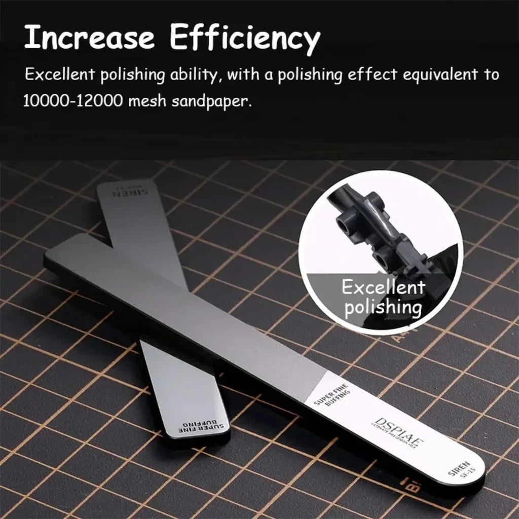 DSPIAE Ultimate Precision Glass Files – MSF-13/SF-15/SF-16/SF-17 for Gundam Model Making, Hobby DIY Tools