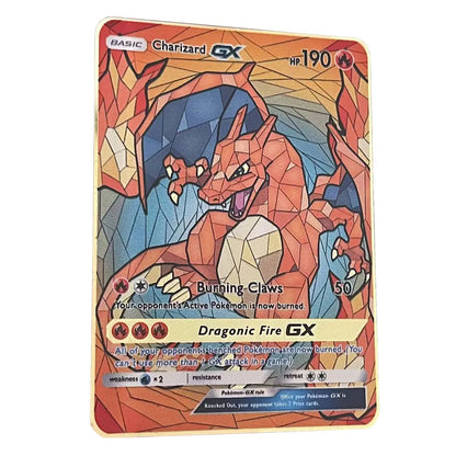 2025 Metal Pokémon Card - Arceus Charizard Mewtwo VMAX GX EX Gold Anime Collectible Card