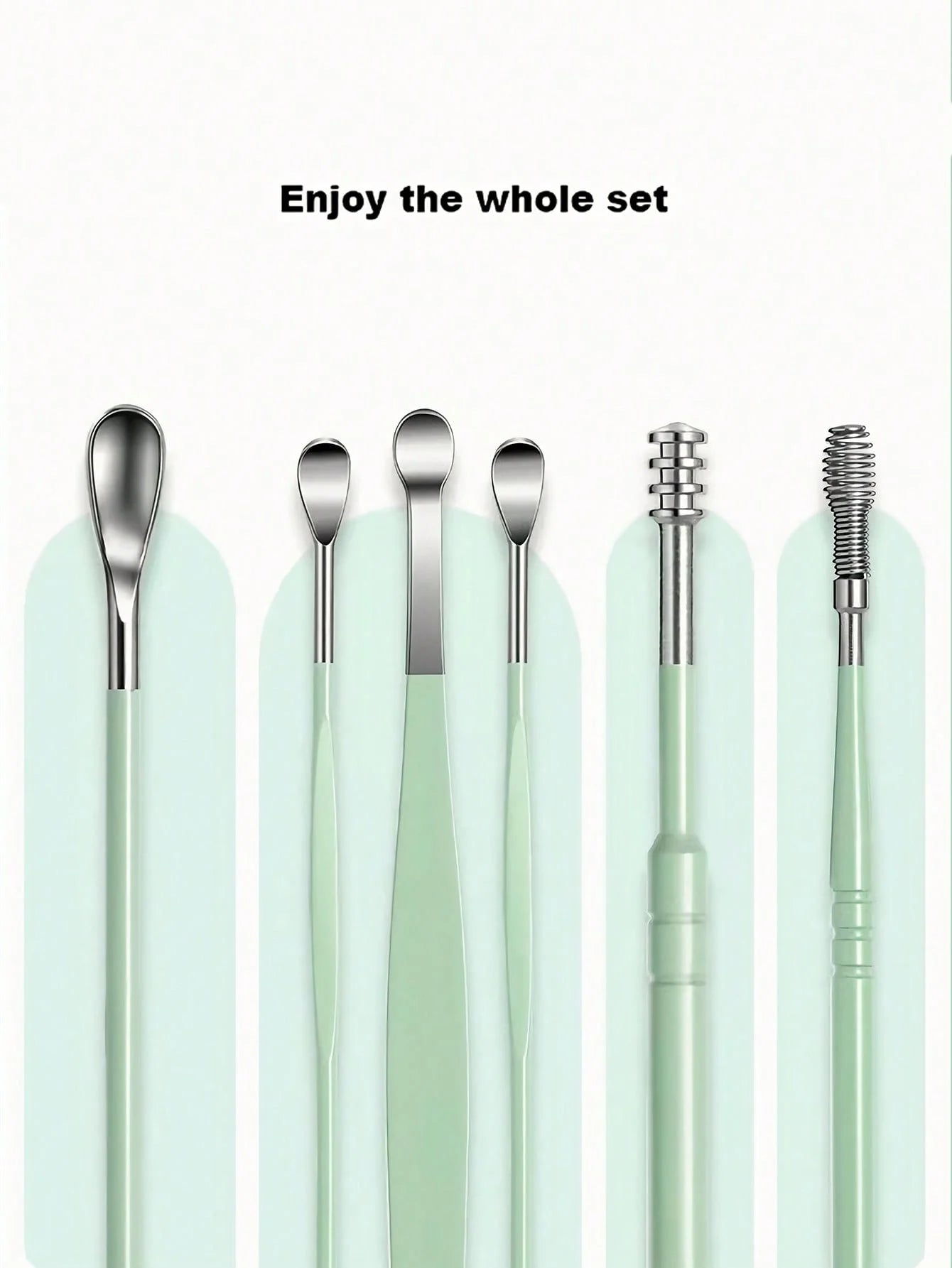 Stainless Steel Ear Cleaning Tool Kit – Ear Pick & Earwax Remover with Storage Bag