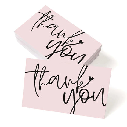 50pcs Thank You Cards - Small Business Packaging Inserts, Customer Appreciation Notes, and Wedding Party Supplies
