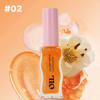 Fruit Honey Essence Lip Oil - Sexy Plump Jelly, Strawberry Tinted, Waterproof Moisturizing Lip Gloss