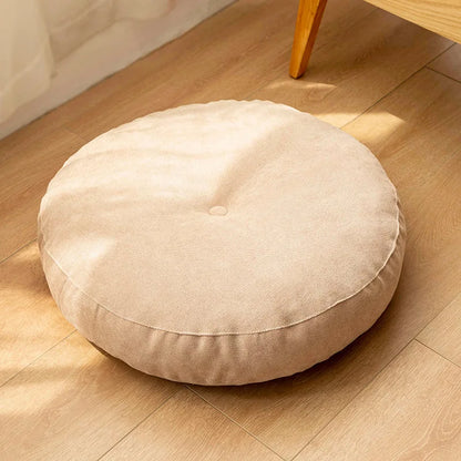 Solid Color Floor Seat Pillow – Round Meditation & Yoga Cushion for Sofa, Bed, Car Seat, and Pouf Mat