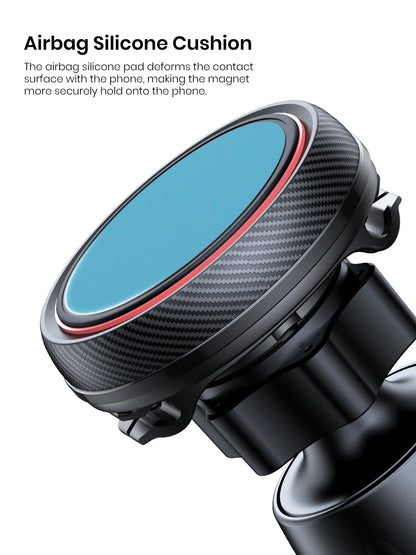 TOPK Magnetic Car Phone Mount – 6 N52 Magnets Air Vent Holder for iPhone 15 and Universal Smartphones
