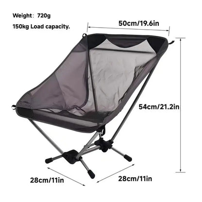 WESTTUNE Ultralight Camping Chair - 780g Aluminum Alloy Mesh Chair for Hiking, Backpacking & Travel