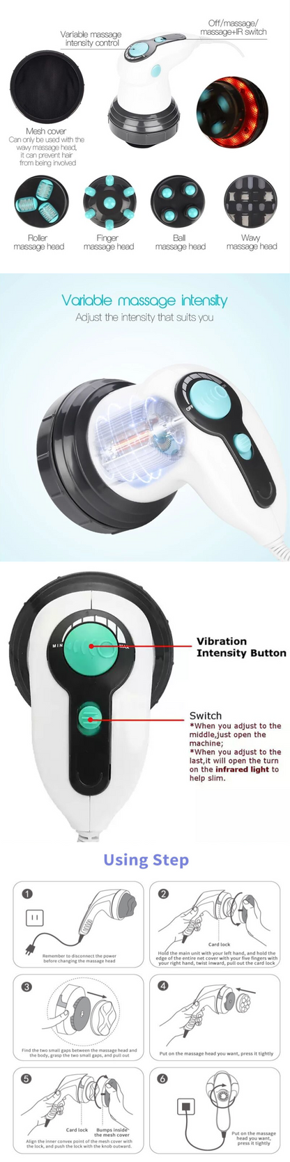 Electric Body Massager — Portable Anti-Cellulite & Stress Relief Health Care Massager for Full Body Relaxation