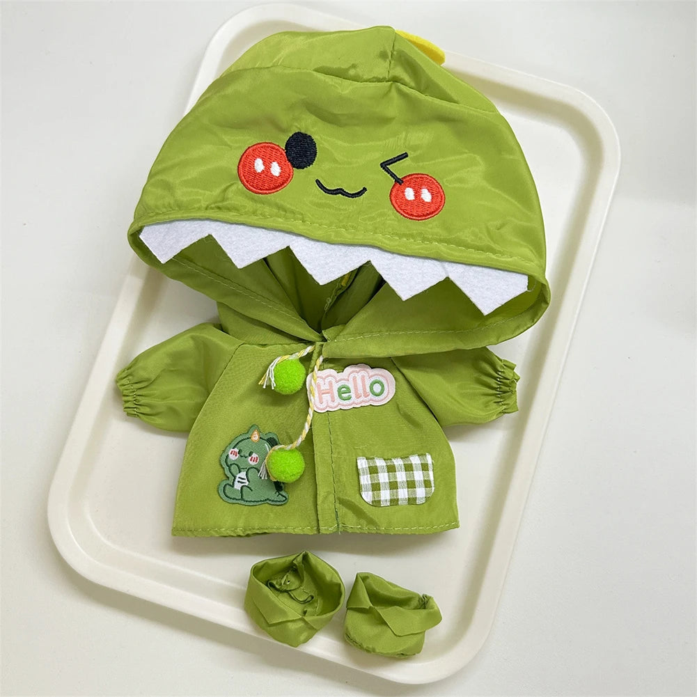 Mini Raincoat & Boots Outfit for Labubu Idol Doll – Doll Clothes & Accessories Gift Set
