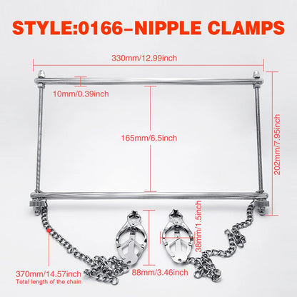 Adjustable Nipple Clamps - Sensory Stimulation Clips for Adult Intimate Play