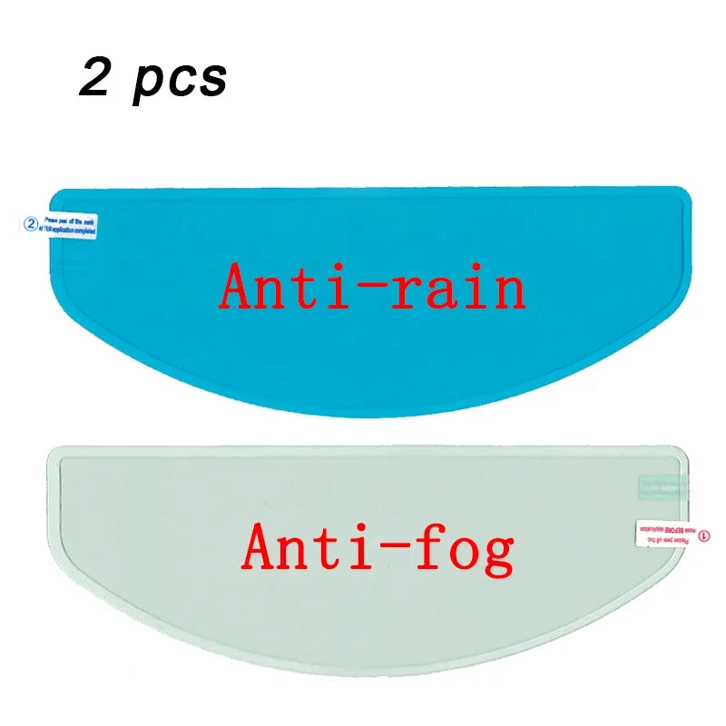 4PCS Universal Motorcycle Helmet Anti-Fog & Rainproof Film - Clear Coating Sticker for Helmet Accessories