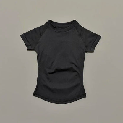 HISTELLO Women’s Sports T-Shirt - Short Sleeve Gym Yoga Workout Top for Running & Fitness Activewear