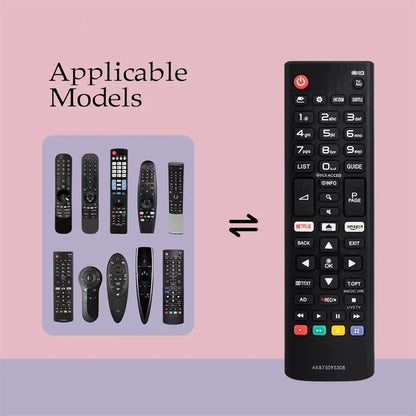 AKB75095307 LG TV Replacement Remote - IR Remote Control for 43UJ6560, 49UJ6500, 55UJ6540 & Compatible LG TVs