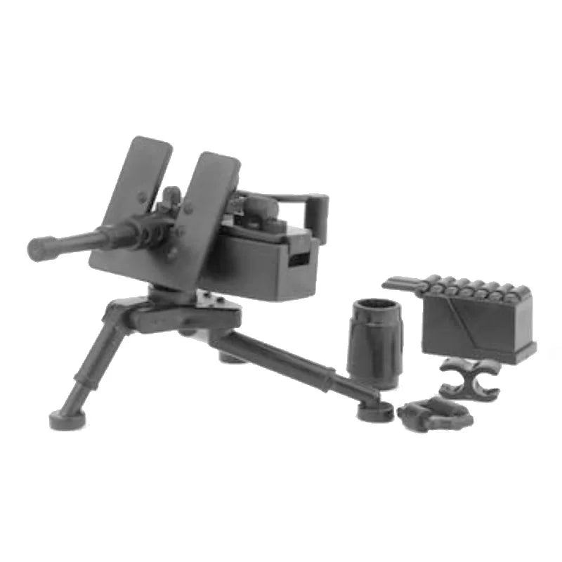 Military Building Blocks Soldier Set - Tactical Weapons Figures with Gatling Gun, Rifle, Mortar & Accessories Toy Kit