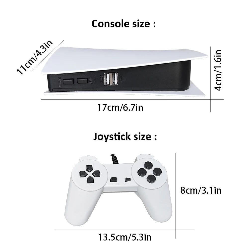 GS5 8-bit TV Video Game Console - AV Output, USB Plug & Play, Supports 200+ Nostalgic Games, Mini Classic Retro Game Station