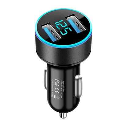PD QC3.0 Dual USB Car Charger - 120W 12V/24V Cigarette Lighter Splitter for Phone, DVR and Dashcam