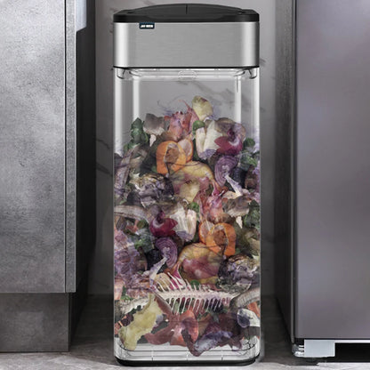Smart Stainless Steel Trash Can – 15-20L Automatic Sensor Wastebin for Kitchen & Food Waste Disposal