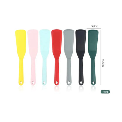 7-Color Silicone Frying Shovel – Non-Stick Pancake, Egg & Steak Spatula for Kitchen & Baking
