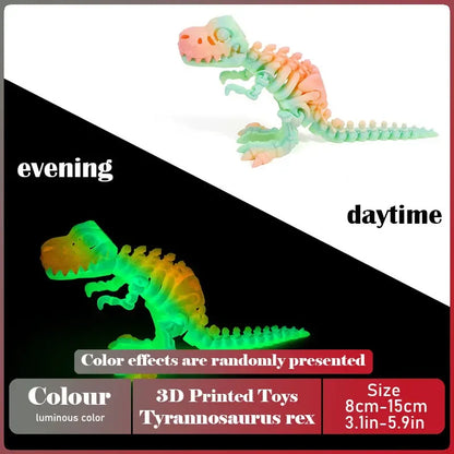 3D Printed Tyrannosaurus Rex Model - Realistic Jointed Movable Dinosaur Figure Toy & Desktop Decoration Gift