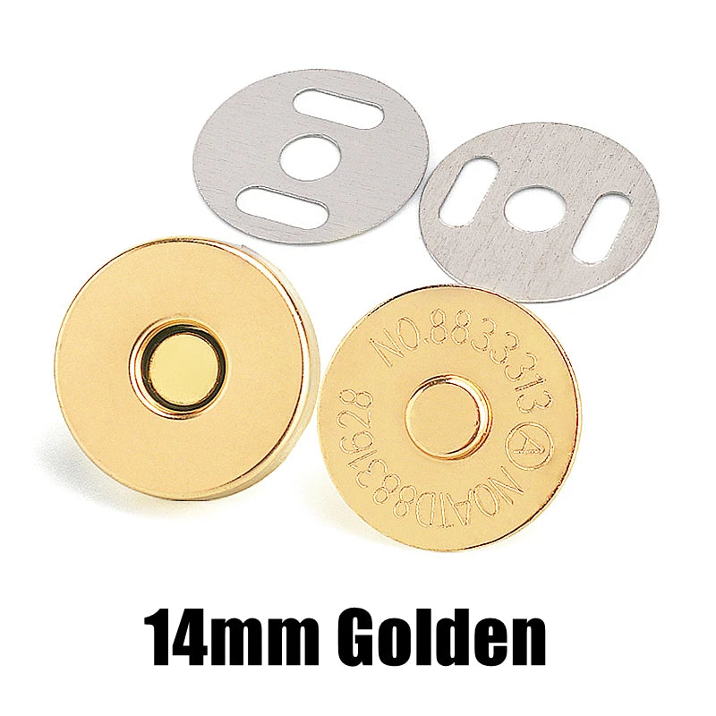 10 Pcs Magnetic Snap Fasteners 14–18MM – Clasps & Buttons for Handbags, Purses, Wallets & Craft Bag Accessories