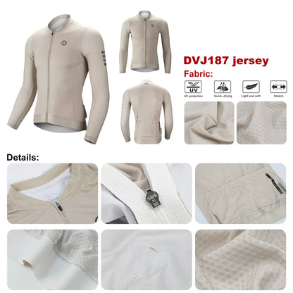 DAREVIE Long Sleeve Cycling Jersey — Pro Aero Slim Fit with 3D Bubble Mesh for Men & Women