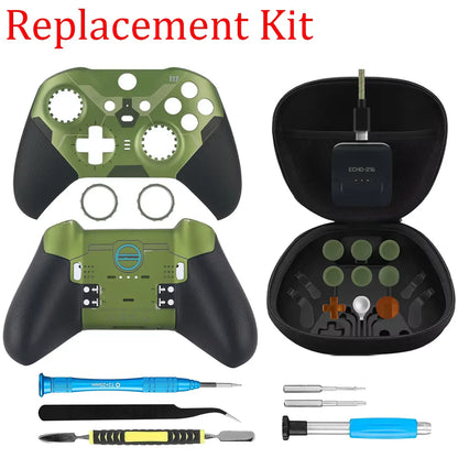 Xbox Elite Series 2 Controller Replacement Housing Shell Kit – Front & Back Case, LB/RB Buttons, Grips & Carry Bag Set