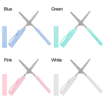 Portable Pen-Shape Folding Scissors – Creative Safe DIY Paper Cutting Tool for School, Office & Craft Use