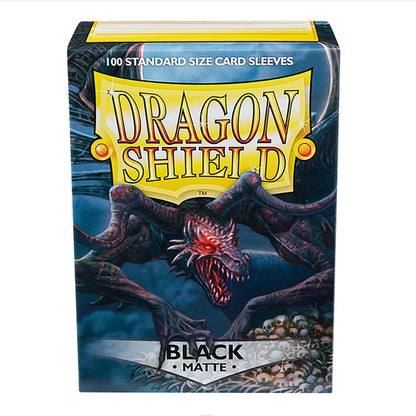 Dragon Shield Black Matte Card Sleeves - 100 Standard Size 66 × 91mm Trading Card Protectors for MTG and Board Games
