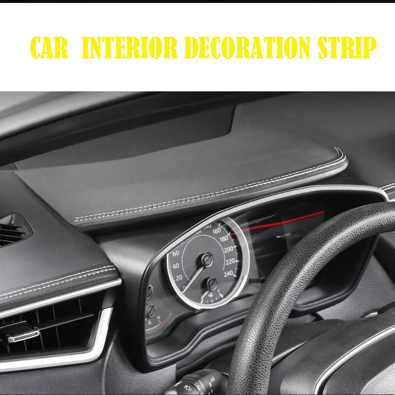 Luxury Car Mouldings Trim - PU Leather Braid Decorative Line Strip for Door, Dashboard, and Interior Sticker - DIY Universal Car Interior Strips