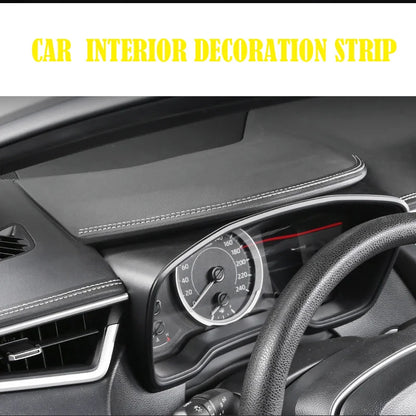 Luxury Car Mouldings Trim - PU Leather Braid Decorative Line Strip for Door, Dashboard, and Interior Sticker - DIY Universal Car Interior Strips